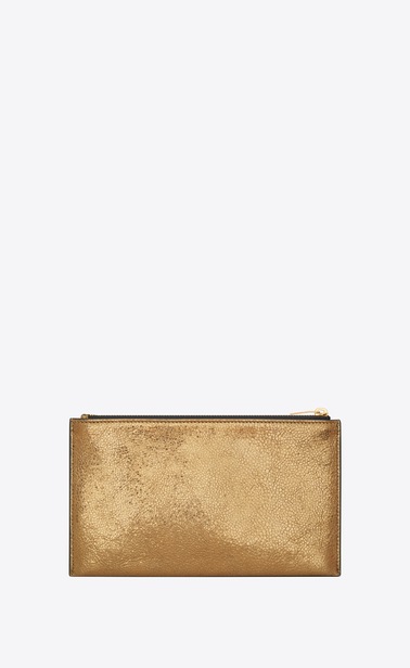 MONOGRAM bill pouch in metallic leather